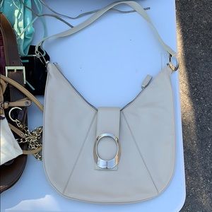 VERSACE Beige Leather Style Bag GOOD AS NEW
